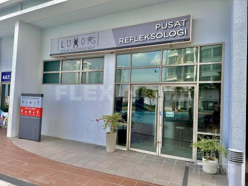 a store front of a building with glass doors at 10am-6pm, SAME DAY CHECK IN AND CHECK OUT, Work From Home, Shaftsbury-Cyberjaya, Comfy Home by Flexihome-MY in Cyberjaya