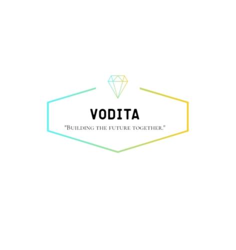 a logo for a technology company with a diamond at Vodita in Filiaşi