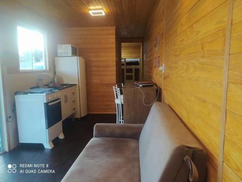 Dapur atau dapur kecil di Casa Container Azul.
