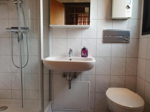 Koupelna v ubytování Nurdachhaus AUSZEIT