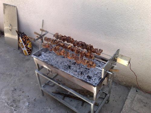 a bunch ofusted objects on a machine next to a wall at Nayia Paradise Villa! Best Villa in Cyprus in Paphos City