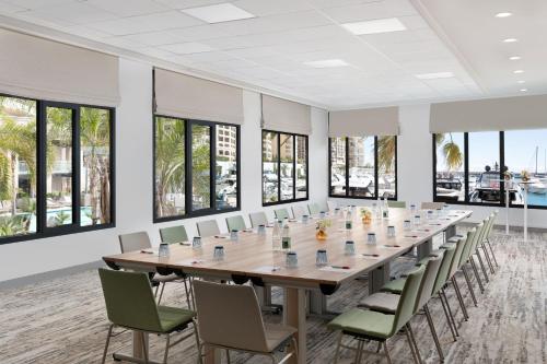 a large conference room with a long table and chairs at Riviera Marriott Hotel La Porte De Monaco in Cap d'Ail