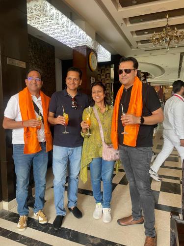 a group of people posing for a picture at The Vaishnavi in Deoghar