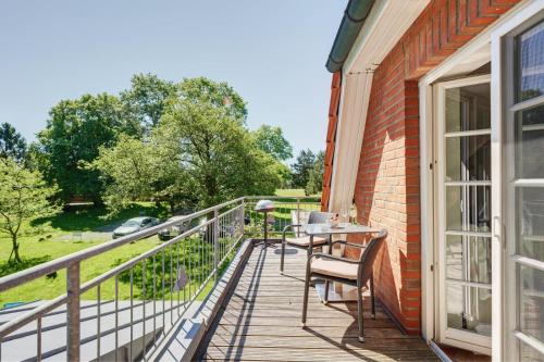En balkon eller terrasse på urlaubsART - Ostsee - Urlaub auf Guldehof