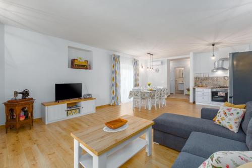 TV a/nebo společenská místnost v ubytování Casa Anamaria private Pool near Vrsar