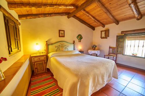 フエンテエリドスにあるNavalgatos de El Tragaluzのベッドルーム1室(ベッド1台付)、