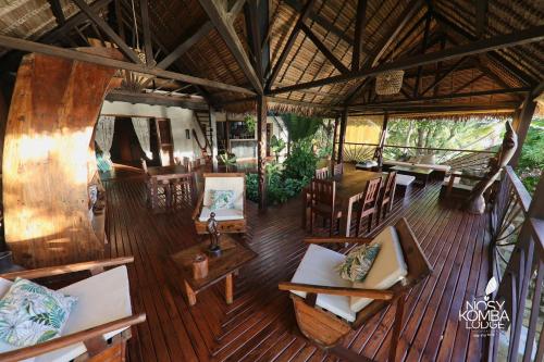 Χώρος καθιστικού στο Nosy Komba Lodge