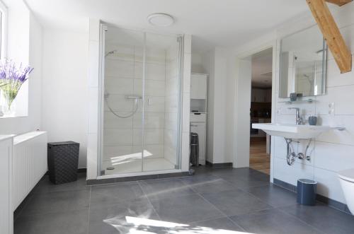 Koupelna v ubytování Ferienwohnung Koldas DG