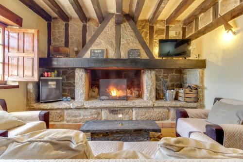 Χώρος καθιστικού στο Casa Rural Therma Agreste