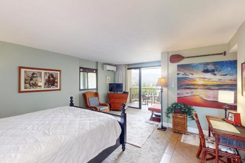 Postel nebo postele na pokoji v ubytování Hanalei Bay Resort 6221