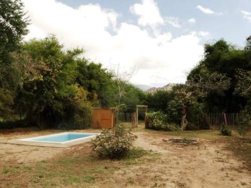 a swimming pool in the middle of a yard at El Paraiso in Tinogasta