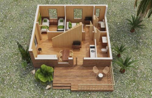 a rendering of a tiny house at Magic Robin Hood in Albir