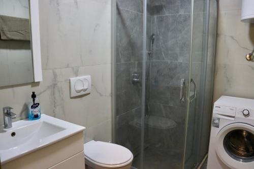 Koupelna v ubytování Jugo Apartment