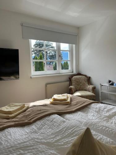 Postel nebo postele na pokoji v ubytování Traumwohnung mit eigenem Spa