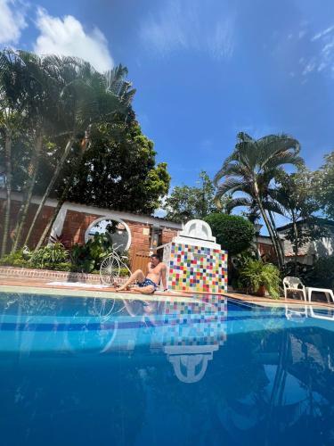 Hotel Casa Oliverosの敷地内または近くにあるプール
