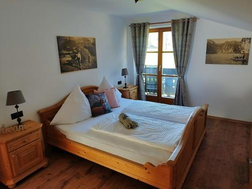 Postel nebo postele na pokoji v ubytování Ferienwohnung Max Hofreiter