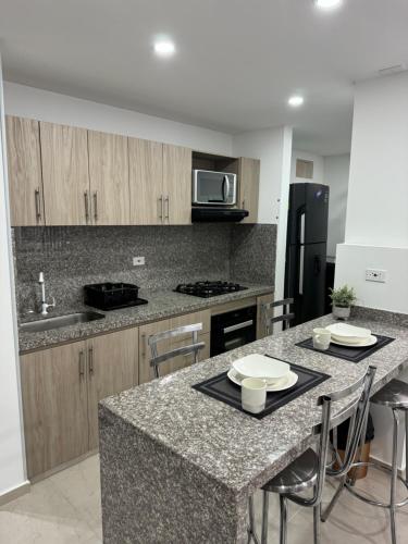 Kuchyň nebo kuchyňský kout v ubytování Duplex La Mesa Cundinamarca
