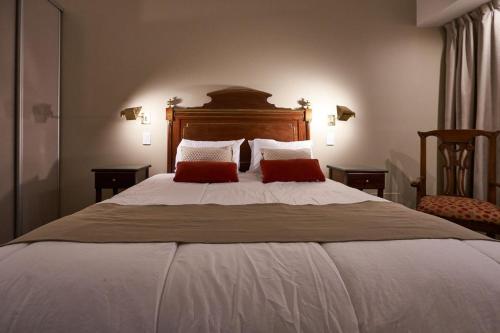 Posada del Cerro tesisinde bir odada yatak veya yataklar