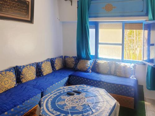 Χώρος καθιστικού στο Casa Meryem chaouen