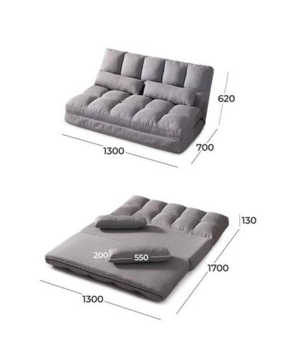 a black couch is shown on a white background at Jin house in Seoul