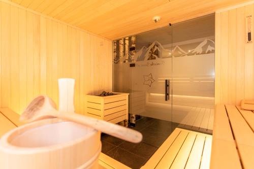 Koupelna v ubytování Frühstückshotel Birkenhof