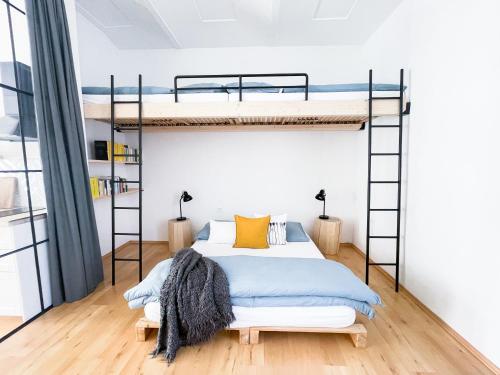 Postel nebo postele na pokoji v ubytování Apartmán TYRŠOVKA