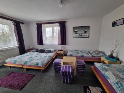 Una cama o camas en una habitación de Penzion Tomy1