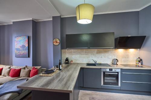 Dapur atau dapur kecil di Les Appartements de la Cadène