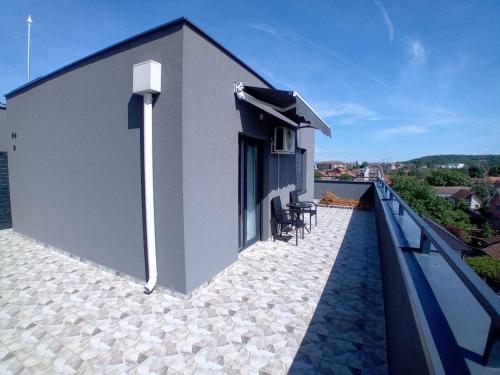 Balkón nebo terasa v ubytování Aqua Apartments 2