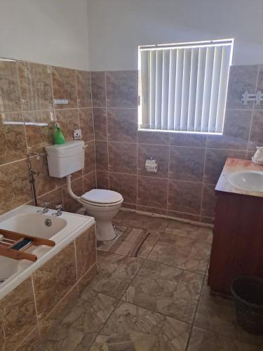 a bathroom with a toilet and a sink at Breaking Dawn in Noupoort