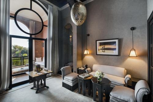 Posezení v ubytování Selman Marrakech