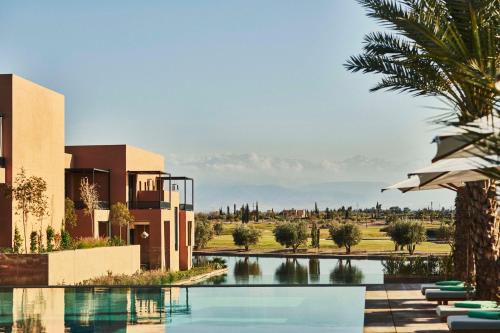 a view of a resort with a swimming pool at Park Hyatt Marrakech in Marrakech