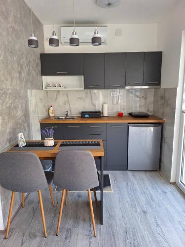 Kuchyň nebo kuchyňský kout v ubytování Apartmani Đorđević 2