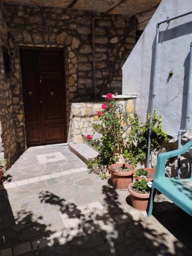 a door of a house with some plants and flowers at Patty's House in Gavignano