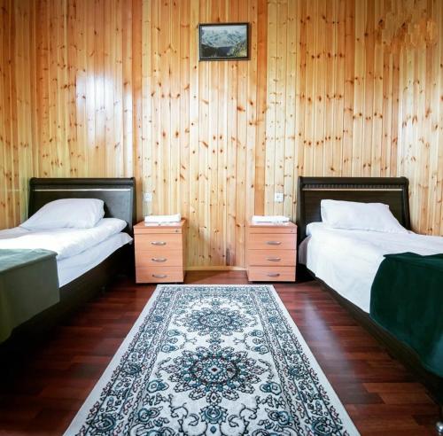 מיטה או מיטות בחדר ב-Delidag Restaurant_Cottage