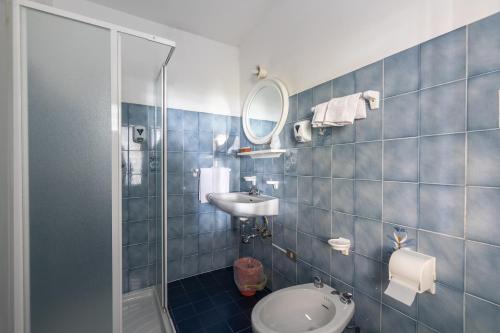 Koupelna v ubytování Hotel Edelweiss