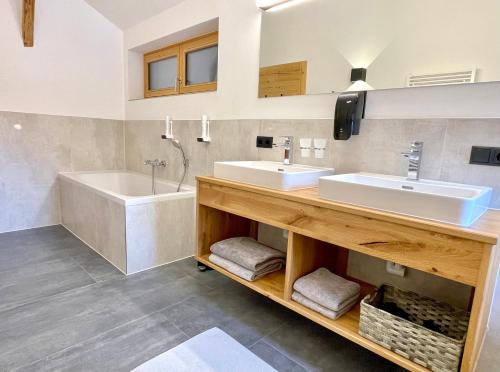 Koupelna v ubytování Appartements Zur Post