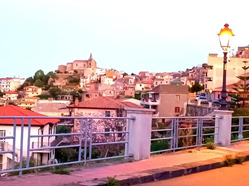 a view of a city from a balcony at Casa Luca in Forza dʼAgro
