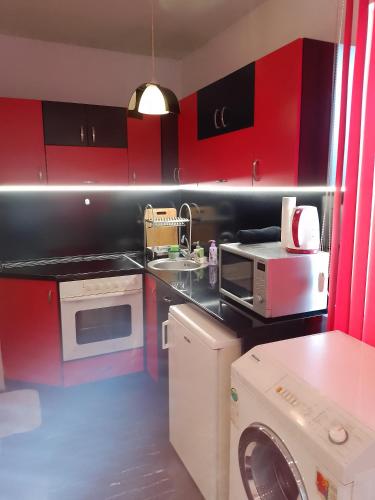 Majoituspaikan Red House keittiö tai keittotila