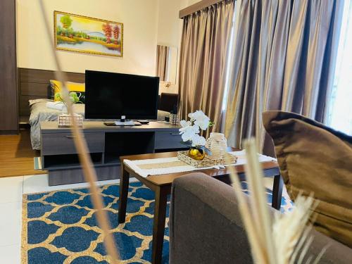 TV a/nebo společenská místnost v ubytování MySuite Studio Apartment Melaka Waterpark Resort Free Tickets