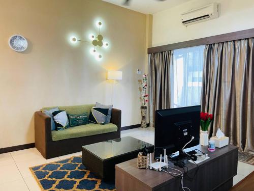 TV a/nebo společenská místnost v ubytování MySuite Studio Apartment Melaka Waterpark Resort Free Tickets