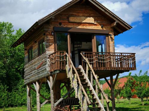 Zahrada ubytování Baumhaus Heuhütte