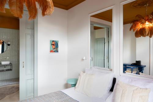 Ένα ή περισσότερα κρεβάτια σε δωμάτιο στο B&B Villa van Voss