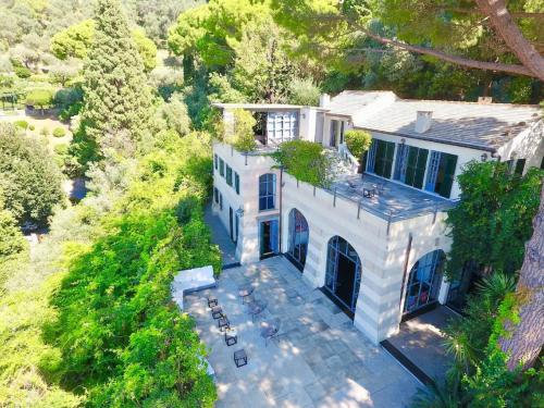 Villa di lusso a Portofino tesisinin kuş bakışı görünümü