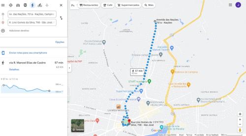uno screenshot di una pagina Google Maps con una mappa di Casa para temporada - São João 2024 a Campina Grande