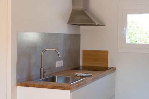 Dapur atau dapur kecil di Ses Salines Apartments Sa Cubeta