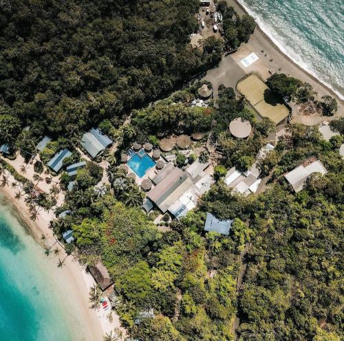 an aerial view of a resort on the beach at Palm Bay Resort in Long Island