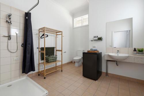 Koupelna v ubytování Myers Manor I Geelong CBD