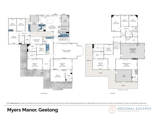 Půdorys ubytování Myers Manor I Geelong CBD