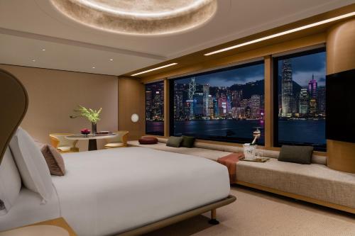 Postel nebo postele na pokoji v ubytování Regent Hong Kong